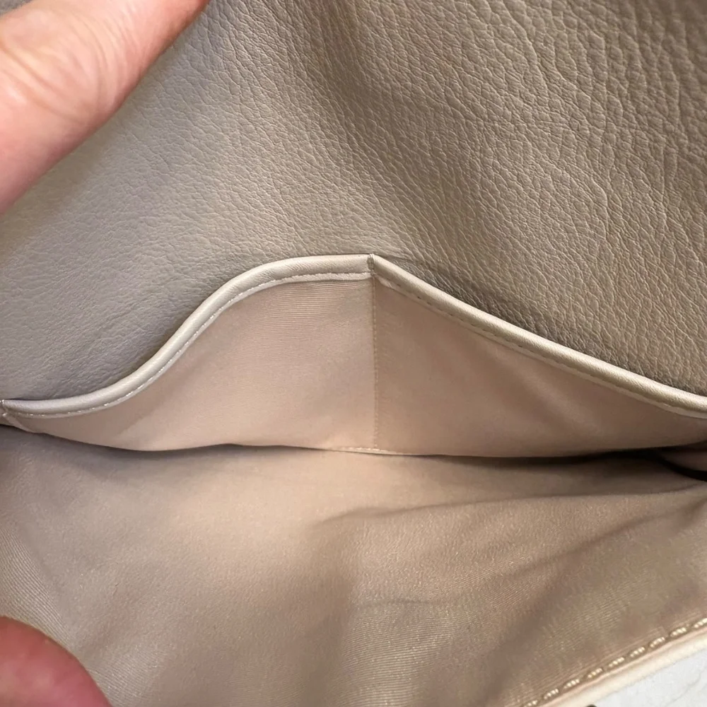 Levenger white leather messenger briefcase laptop bag